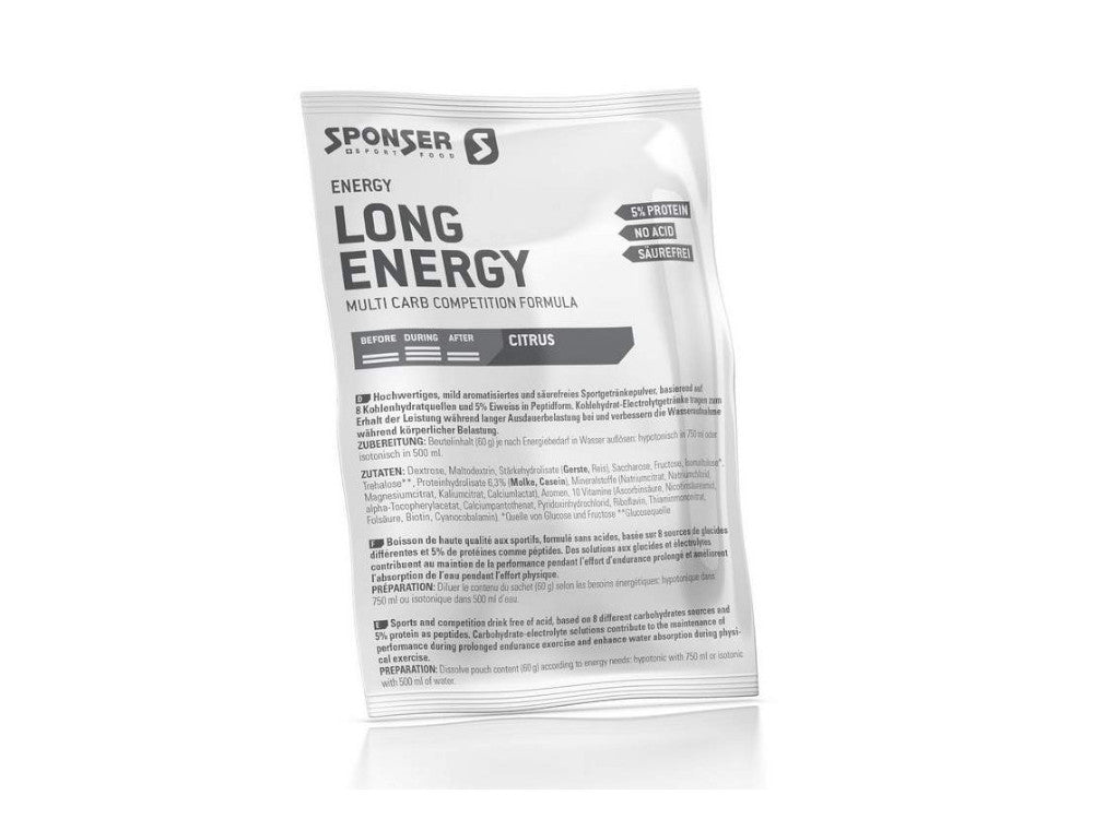 Sponser Long Energy 5% Protein Sport Drink Citrus 60g sachet