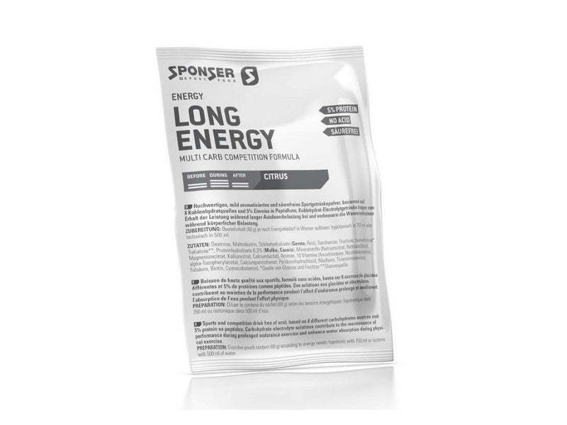 Sponser Long Energy 5% Protein Sport Drink Citrus 60g sachet